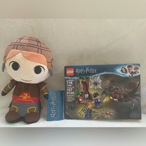 Lego Harry Potter Aragog's Lair 75950 & Funko Plush Quidditch Ron 8.25 In
